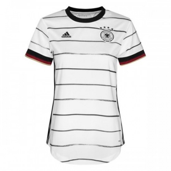 Camisola Alemanha Mulher Equipamento Primeiro Euro 2020 Manga Curta